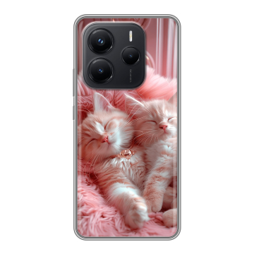 Силиконовый чехол на Xiaomi Redmi Note 14 с принтом котята котики