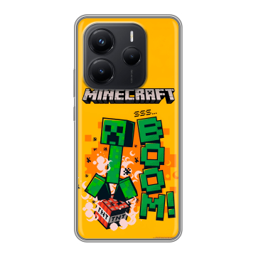 Силиконовый чехол на Xiaomi Redmi Note 14 с принтом Майнкрафт Minecraft Силиконовый чехол на Xiaomi Redmi Note 14 с принтом Майнкрафт Minecraft