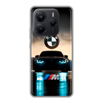 Силиконовый чехол на Xiaomi Redmi Note 14 с принтом БМВ BMW