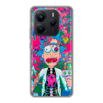 Силиконовый чехол на Xiaomi Redmi Note 14 с принтом Рик и Морти Rick Morty Силиконовый чехол на Xiaomi Redmi Note 14 с принтом Рик и Морти Rick Morty