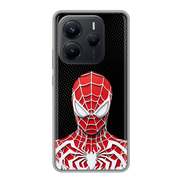 Силиконовый чехол на Xiaomi Redmi Note 14 с принтом человек паук spiderman
