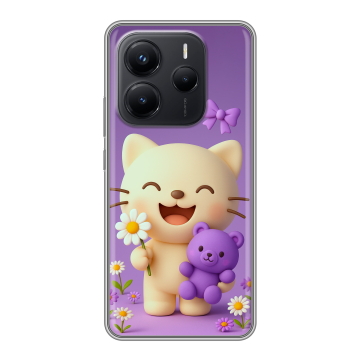 Силиконовый чехол на Xiaomi Redmi Note 14 с принтом для девочек Силиконовый чехол на Xiaomi Redmi Note 14 с принтом для девочек