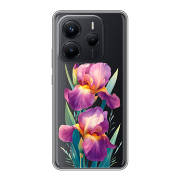Силиконовый чехол на Xiaomi Redmi Note 14 с принтом Цветы орхидеи Силиконовый чехол на Xiaomi Redmi Note 14 с принтом Цветы орхидеи