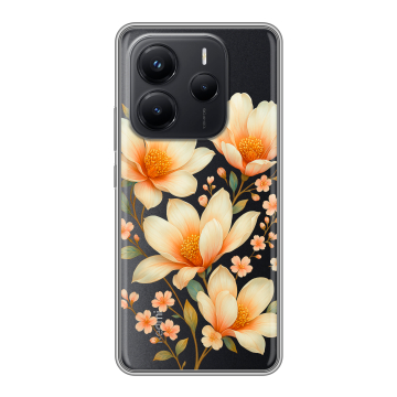 Силиконовый чехол на Xiaomi Redmi Note 14 с принтом Цветы Силиконовый чехол на Xiaomi Redmi Note 14 с принтом Цветы