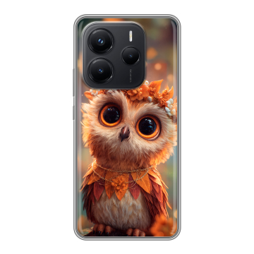 Силиконовый чехол на Xiaomi Redmi Note 14 с принтом Милая сова
