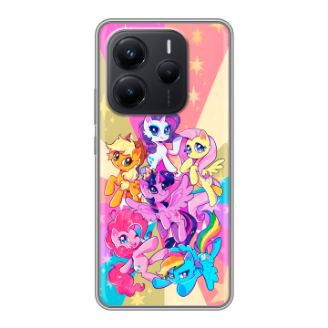 Силиконовый чехол на Xiaomi Redmi Note 14 с принтом My little pony Дружба чудо Силиконовый чехол на Xiaomi Redmi Note 14 с принтом My little pony Дружба чудо