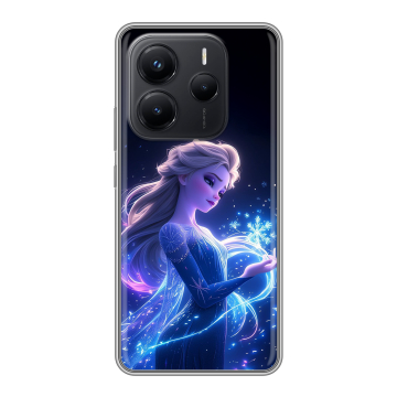 Силиконовый чехол на Xiaomi Redmi Note 14 с принтом Холодное сердце Frozen Силиконовый чехол на Xiaomi Redmi Note 14 с принтом Холодное сердце Frozen