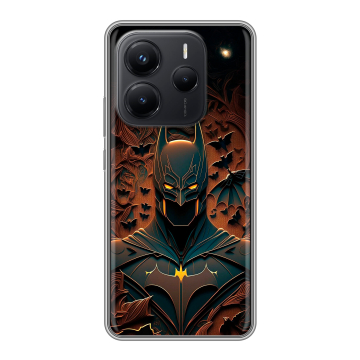 Силиконовый чехол на Xiaomi Redmi Note 14 с принтом Batman Бэтмен