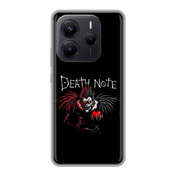 Силиконовый чехол на Xiaomi Redmi Note 14 с принтом Death note Тетрадь смерти Силиконовый чехол на Xiaomi Redmi Note 14 с принтом Death note Тетрадь смерти