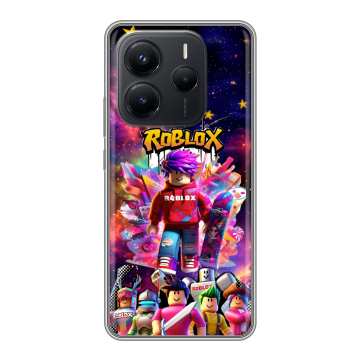 Силиконовый чехол на Xiaomi Redmi Note 14 с принтом Roblox Роблокс
