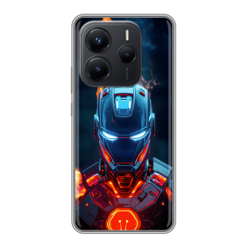 Силиконовый чехол на Xiaomi Redmi Note 14 с принтом IronMan Железный человек