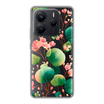 Силиконовый чехол на Xiaomi Redmi Note 14 с принтом женский
