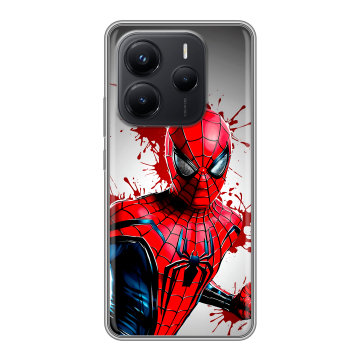 Силиконовый чехол на Xiaomi Redmi Note 14 с принтом Spiderman Человек паук Силиконовый чехол на Xiaomi Redmi Note 14 с принтом Spiderman Человек паук
