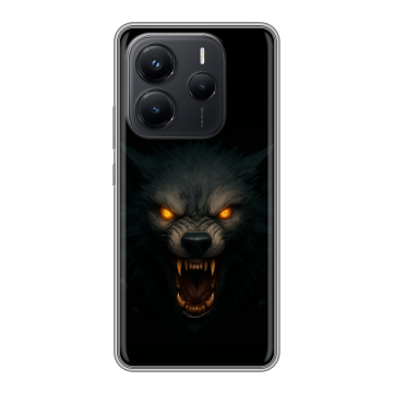 Силиконовый чехол на Xiaomi Redmi Note 14 с принтом Волк