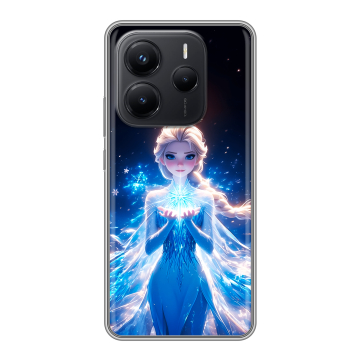 Силиконовый чехол на Xiaomi Redmi Note 14 с принтом Холодное сердце Frozen Силиконовый чехол на Xiaomi Redmi Note 14 с принтом Холодное сердце Frozen
