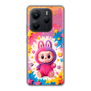 Силиконовый чехол на Xiaomi Redmi Note 14 с принтом Labubu Лабубу Силиконовый чехол на Xiaomi Redmi Note 14 с принтом Labubu Лабубу