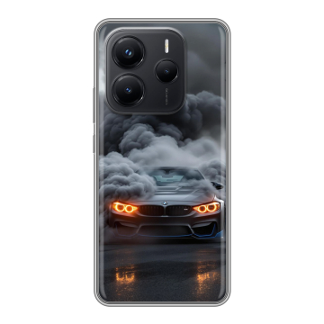 Силиконовый чехол на Xiaomi Redmi Note 14 с принтом BMW БМВ