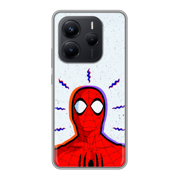 Силиконовый чехол на Xiaomi Redmi Note 14 с принтом Spiderman Человек паук