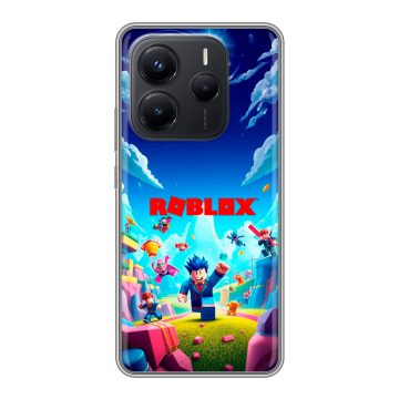 Силиконовый чехол на Xiaomi Redmi Note 14 с принтом Roblox Роблокс