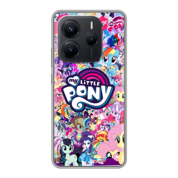 Силиконовый чехол на Xiaomi Redmi Note 14 с принтом My little pony Дружба чудо Силиконовый чехол на Xiaomi Redmi Note 14 с принтом My little pony Дружба чудо