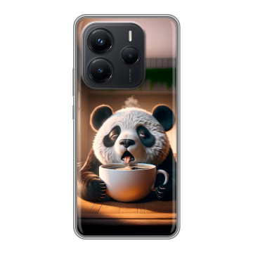 Силиконовый чехол на Xiaomi Redmi Note 14 с принтом смешная панда Силиконовый чехол на Xiaomi Redmi Note 14 с принтом смешная панда