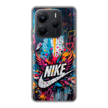 Силиконовый чехол на Xiaomi Redmi Note 14 с принтом Nike Найк