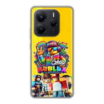 Силиконовый чехол на Xiaomi Redmi Note 14 с принтом Roblox Роблокс