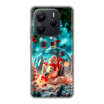 Силиконовый чехол на Xiaomi Redmi Note 14 с принтом Новый год