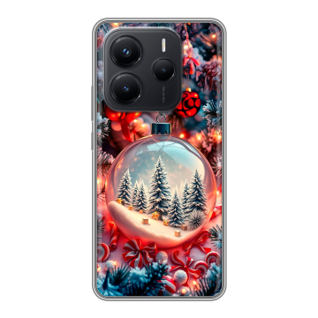 Силиконовый чехол на Xiaomi Redmi Note 14 с принтом Новый год