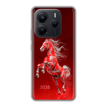 Силиконовый чехол на Xiaomi Redmi Note 14 с принтом Новый год
