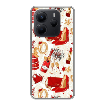 Силиконовый чехол на Xiaomi Redmi Note 14 с принтом Новый год Силиконовый чехол на Xiaomi Redmi Note 14 с принтом Новый год