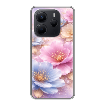 Силиконовый чехол на Xiaomi Redmi Note 14 с принтом женский