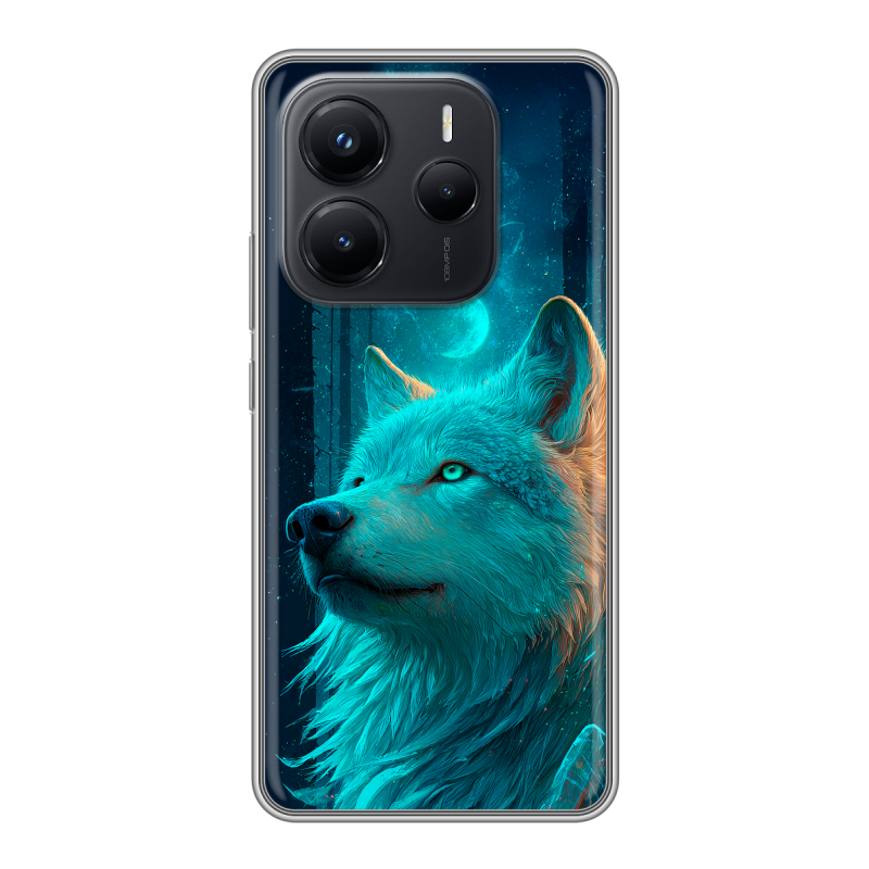 Силиконовый чехол на Xiaomi Redmi Note 14 с принтом бабочки саккура Силиконовый чехол на Xiaomi Redmi Note 14 с принтом бабочки саккура