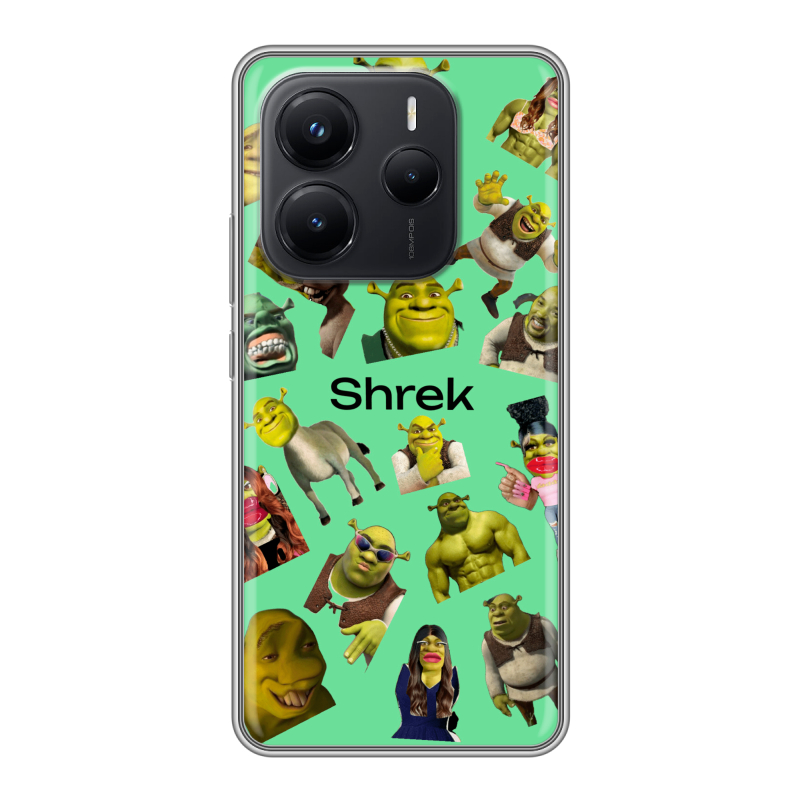 Силиконовый чехол на Xiaomi Redmi Note 14 с принтом Шрек Shrek Силиконовый чехол на Xiaomi Redmi Note 14 с принтом Шрек Shrek