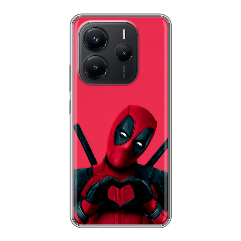 Силиконовый чехол на Xiaomi Redmi Note 14 с принтом Дедпул Deadpool Силиконовый чехол на Xiaomi Redmi Note 14 с принтом Дедпул Deadpool