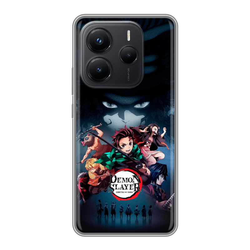 Силиконовый чехол на Xiaomi Redmi Note 14 с принтом Demon Slayer Клинок рассекающий демонов Силиконовый чехол на Xiaomi Redmi Note 14 с принтом Demon Slayer Клинок рассекающий демонов