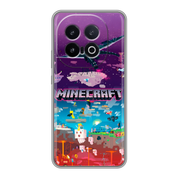 Силиконовый чехол на IQOO 13 с принтом Майнкрафт Minecraft