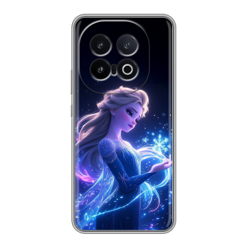Силиконовый чехол на IQOO 13 с принтом Холодное сердце Frozen