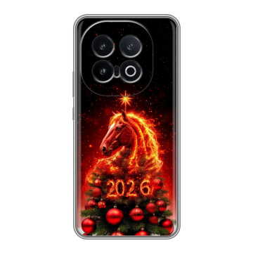 Силиконовый чехол на IQOO 13 с принтом Новый год
