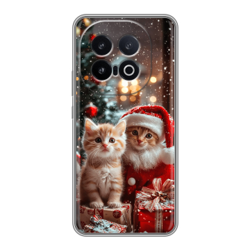 Силиконовый чехол на IQOO 13 с принтом Новый год