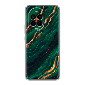 Силиконовый чехол на Huawei Nova 13 Pro с принтом Мрамор зеленое золото Силиконовый чехол на Huawei Nova 13 Pro с принтом Мрамор зеленое золото