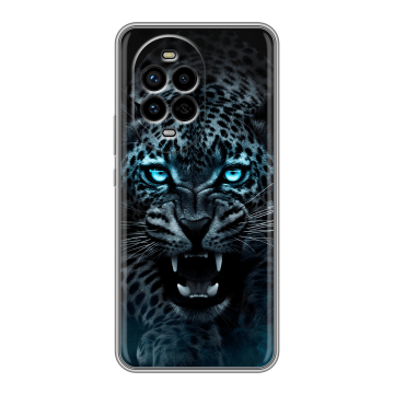Силиконовый чехол на Huawei Nova 13 Pro с принтом Темный леопард Силиконовый чехол на Huawei Nova 13 Pro с принтом Темный леопард