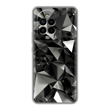 Силиконовый чехол на Huawei Nova 13 Pro с принтом Черные кристаллы Силиконовый чехол на Huawei Nova 13 Pro с принтом Черные кристаллы
