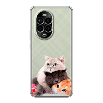 Силиконовый чехол на Huawei Nova 13 Pro с принтом Кошки Силиконовый чехол на Huawei Nova 13 Pro с принтом Кошки