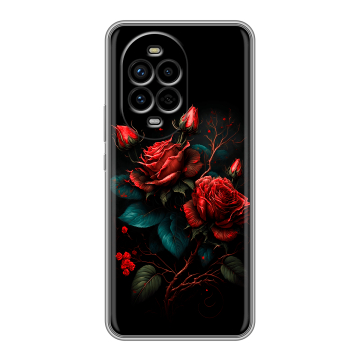 Силиконовый чехол на Huawei Nova 13 Pro с принтом Розы красные Силиконовый чехол на Huawei Nova 13 Pro с принтом Розы красные