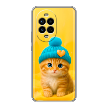 Силиконовый чехол на Huawei Nova 13 Pro с принтом Котенок в шапке