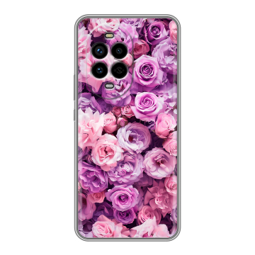 Силиконовый чехол на Huawei Nova 13 Pro с принтом лавандовые розы Силиконовый чехол на Huawei Nova 13 Pro с принтом лавандовые розы