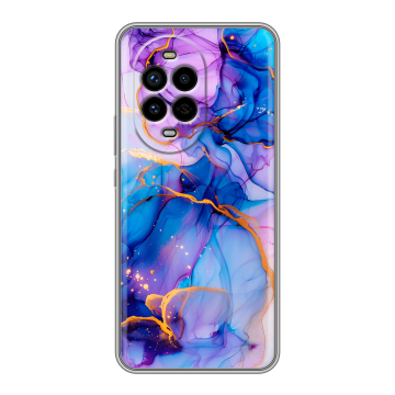 Силиконовый чехол на Huawei Nova 13 Pro с принтом синий мрамор Силиконовый чехол на Huawei Nova 13 Pro с принтом синий мрамор