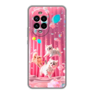 Силиконовый чехол на Huawei Nova 13 Pro с принтом милые котики Силиконовый чехол на Huawei Nova 13 Pro с принтом милые котики