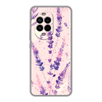 Силиконовый чехол на Huawei Nova 13 Pro с принтом цветы лаванда Силиконовый чехол на Huawei Nova 13 Pro с принтом цветы лаванда